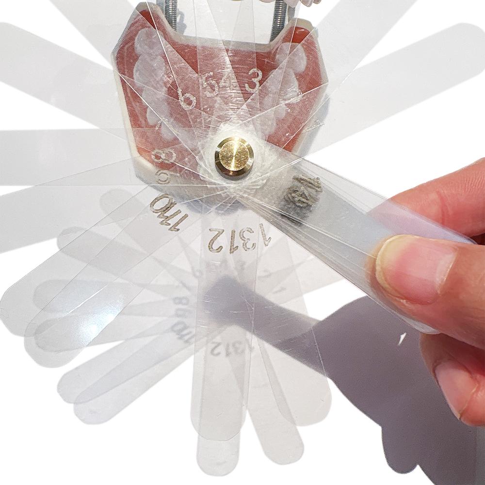 Стоматологический листовой калибр, высококачественная линейка для измерения окклюзии, инструменты, автоклавируемые, пронумерованные, 56 штук, толщина 0,1 мм