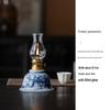 Retro Chinese Ceramic Kerosene Butter Lamp - Nostalgic Indoor Decor