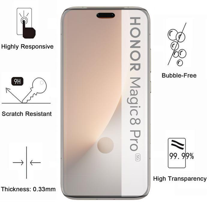Coque antichoc pour Honor Magic 8 Pro 5G et 2 Verres Trempé Film Protection Ecran Phonillico®