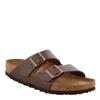 Сандалии мужские Birkenstock Amalfi Leather Soft Footbed Arizona Dark Brown Narrow Narrow Men, Birko-flor, 7-7.5 Women/5-5.5
