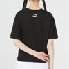 Puma Футболка женская повседневная с круглым вырезом и принтом в виде букв логотипа, черная 536730-01