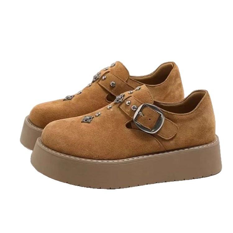 Новые осенние повседневные туфли Birkenstocks на толстой подошве, дизайн кекс