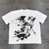 Cleanfit Punk Y2K Cotton T-shirt Hiphop Aesthetics Graphic Print Short Sleeve T-shirt Streetwear Rock Goth Unique Oversized Tees