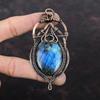 Labradorite Pendant Copper Wire Wrapped Pendant Gemstone Jewelry Handmade Unique Style Pendant Copper Jewelry Gift For Mom Wire Wrap Jewelry