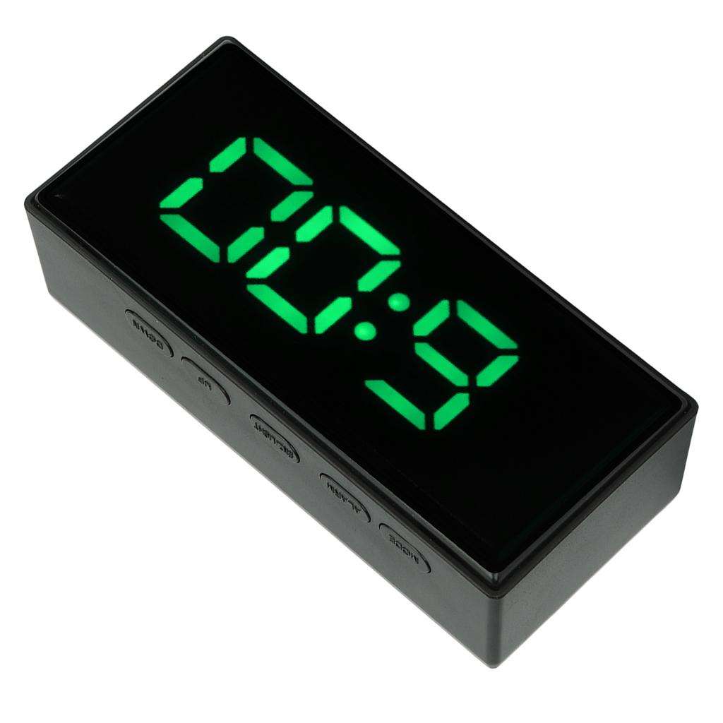Mirrored Digital Alarm Clock Smart Light Sensing LED Display Digital Smart Clock with Two Display Mode Snooze Function