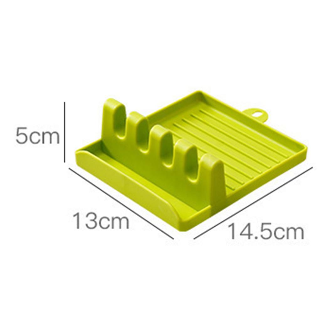 Plastic Utensil Rest with Pot Lid Holder Stand for Ladles Spoon Spatulas Kitchen Supplies