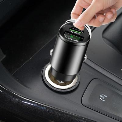 Автомобильное USB-зарядное устройство 100 Вт Зарядное устройство для мобильного телефона в автомобиль PD QC 3.0 Двойное зарядное гнездо Зарядное устройство Автомобильный адаптер USB-зарядное устройство для телефона для автомобилей Телефон
