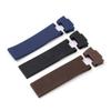 22*10mm / 25*12mm Black Brown Blue Waterproof Silicone Rubber Replacement Wrist Watch Band Strap Belt For Ulysse Nardin