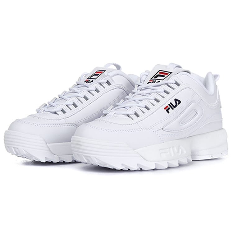 Fila Disruptor 2 Комфортная амортизация Устойчивость к истиранию Дышащие Низкие Кроссовки на массивной подошве Унисекс Белый Корейский стиль FS1HTB1071X_WWT