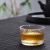 Japanese hammer grain glass tea cup crystal transparent cup Kung Fu tea set home owner small tea cup tea bowl G