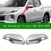 Car Chrome Rear View Rearview Side Glass Mirror Cover Trim Frame Side Mirror Caps for Mitsubishi Triton L200 -