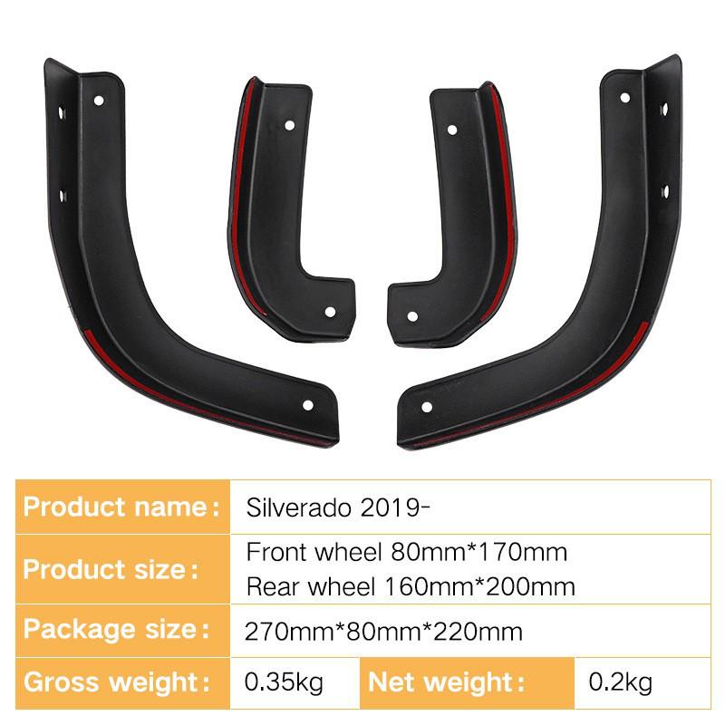 Compatible with 2019 Chevrolet Silverado Fender and Door Bottom Corner