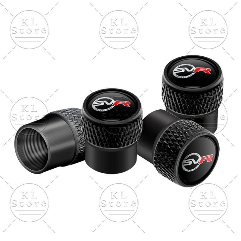 SV SVR Logo Car Tire Valve 4pcs Wheel Tire Valve Stem Dust Cap Cover For Discovery Freelander Land Rover Range Rover Evoque L322 YJ9