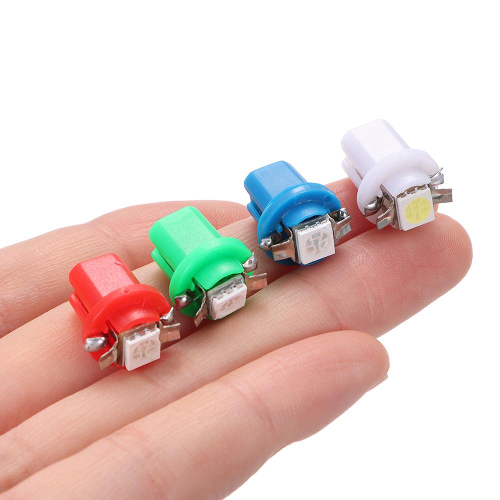 10Pcs New 1SMD T5 B8.5D Car Lights Dashboard Side Interior Dash Lights Gauge LED Indicator Bulbs