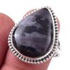 Natural Gabbro Stone Gemstone Handmade 925 Solid Sterling Silver Ring S.9 l7A81