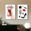 Lipstick Nail Polish Girl Cosmetics Canvas Painting Posters and Prints Beauty Salon Nordic Wall Art Pictures for Home Decoration