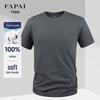 Мужская однотонная футболка с коротким рукавом FAPAI из 100% хлопка