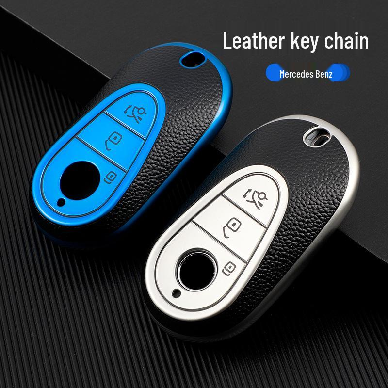 Mercedes-Benz S-Class Key Cover: Leather Grain Case for S400L/S450L/S500L