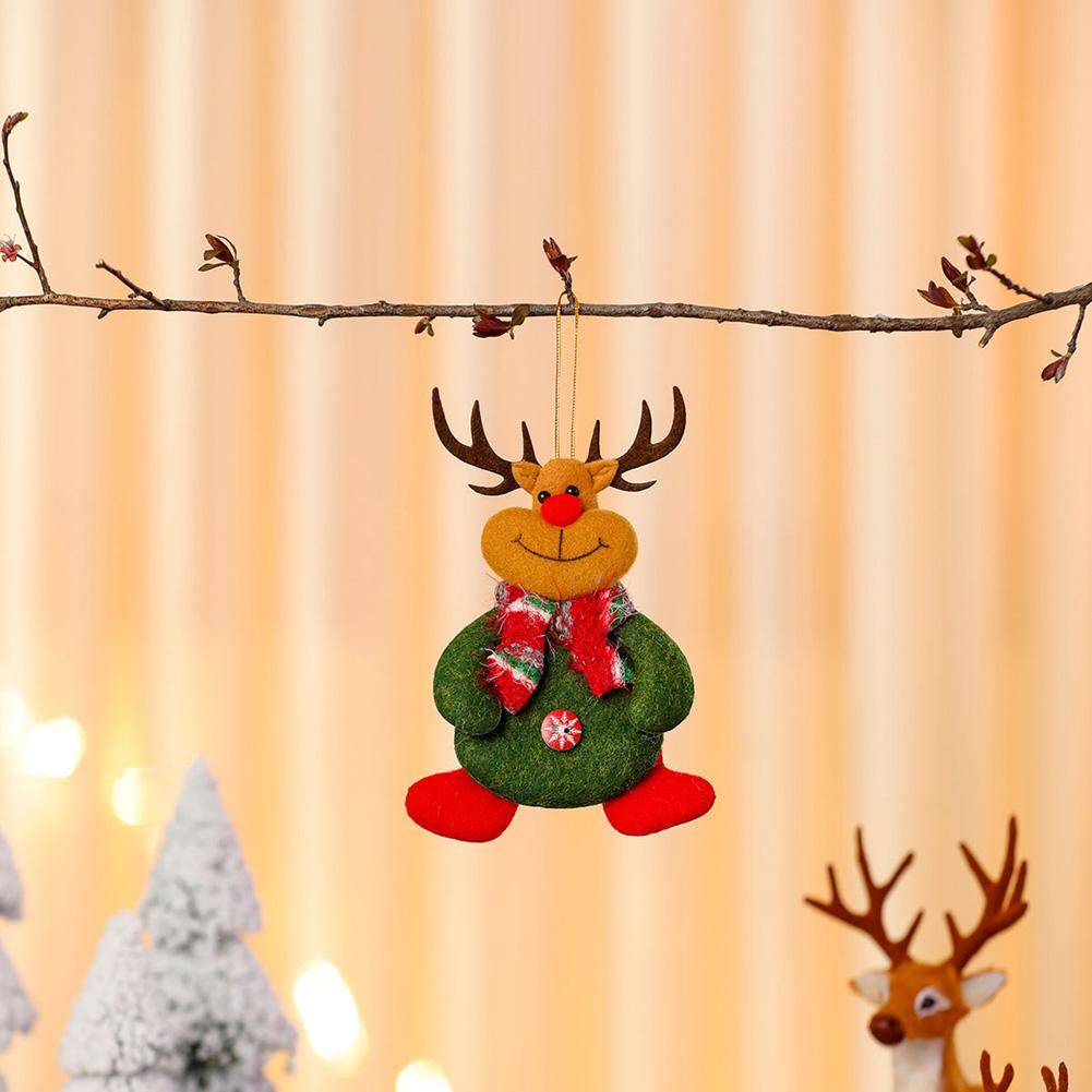 Рождественские плюшевые куклы-украшения, тканевые куклы-подвески, коллекция, рождественские маленькие подарки, украшения для рождественской елки, подвесные украшения