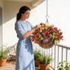 Искусственная фиолетовая подвесная корзина для патио, уличного сада, декора