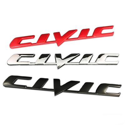 3D Металлическая Буква Эмблема Значок Наклейка Стайлинг Автомобиля Для Civic Логотип Задняя Часть Багажника Наклейки Наклейки Аксессуары Для Модификации Автомобиля