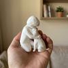 3D Printed Human Dog Loyalty Figurine Minimal Boy Dog Figurine  Gift for Dog Lovers