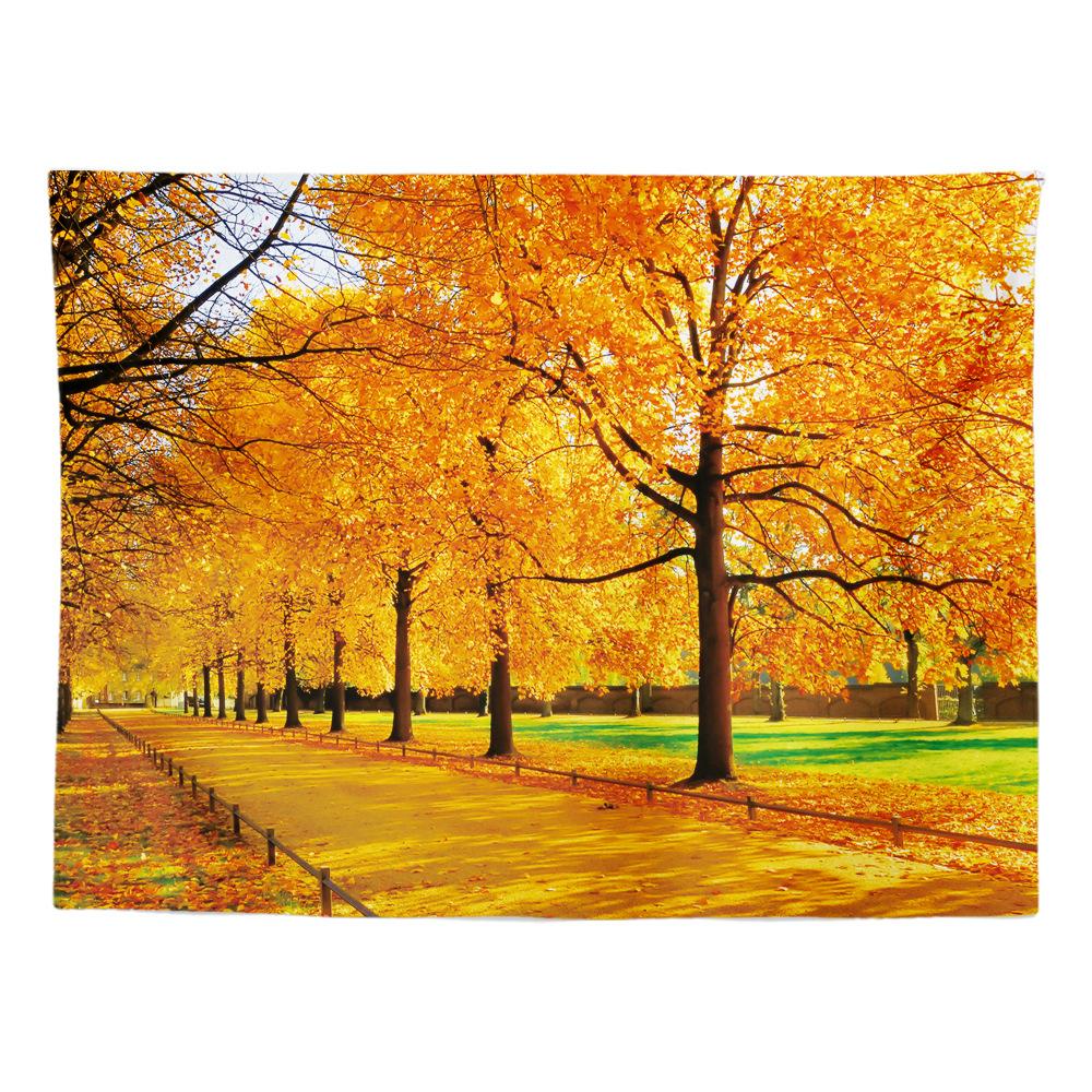 Autumn Forest Living Room Decorative Cloth Scenery Background Cloth Bedroom Tapestry Room Hanging Cloth Wall Tapestry Wall Cloth