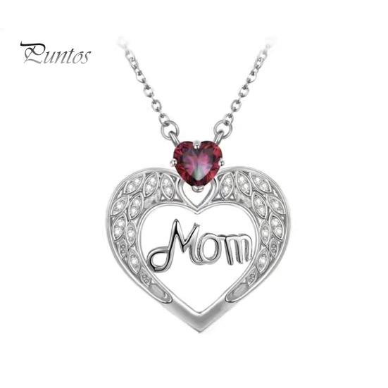 Ожерелье для мамы, женское ожерелье с подвеской в виде сердца из искусственного кристалла, подарок на День матери для мамы, бабушки, жены от дочери, сына