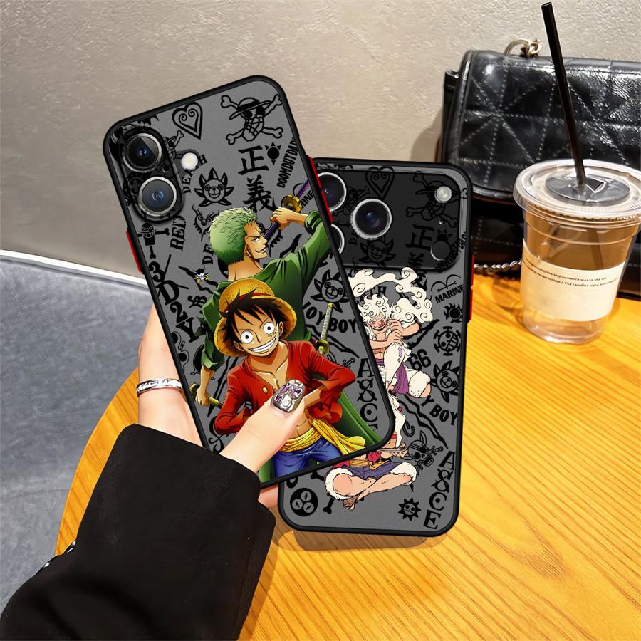 Аниме One Piece Луффи Зоро Чехол Задняя крышка телефона Чехол для iPhone 17 Pro Max Air 12 7 8 SE 15 13 Mini 11 14 16 Plus XS XR