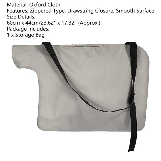 Leaf Shredder Pouch Zipper Design Convenient Smooth Surface Lightweight Collapsible Drawstring Closure Oxford Vacuum Leaf Collection Pouch for Lawn