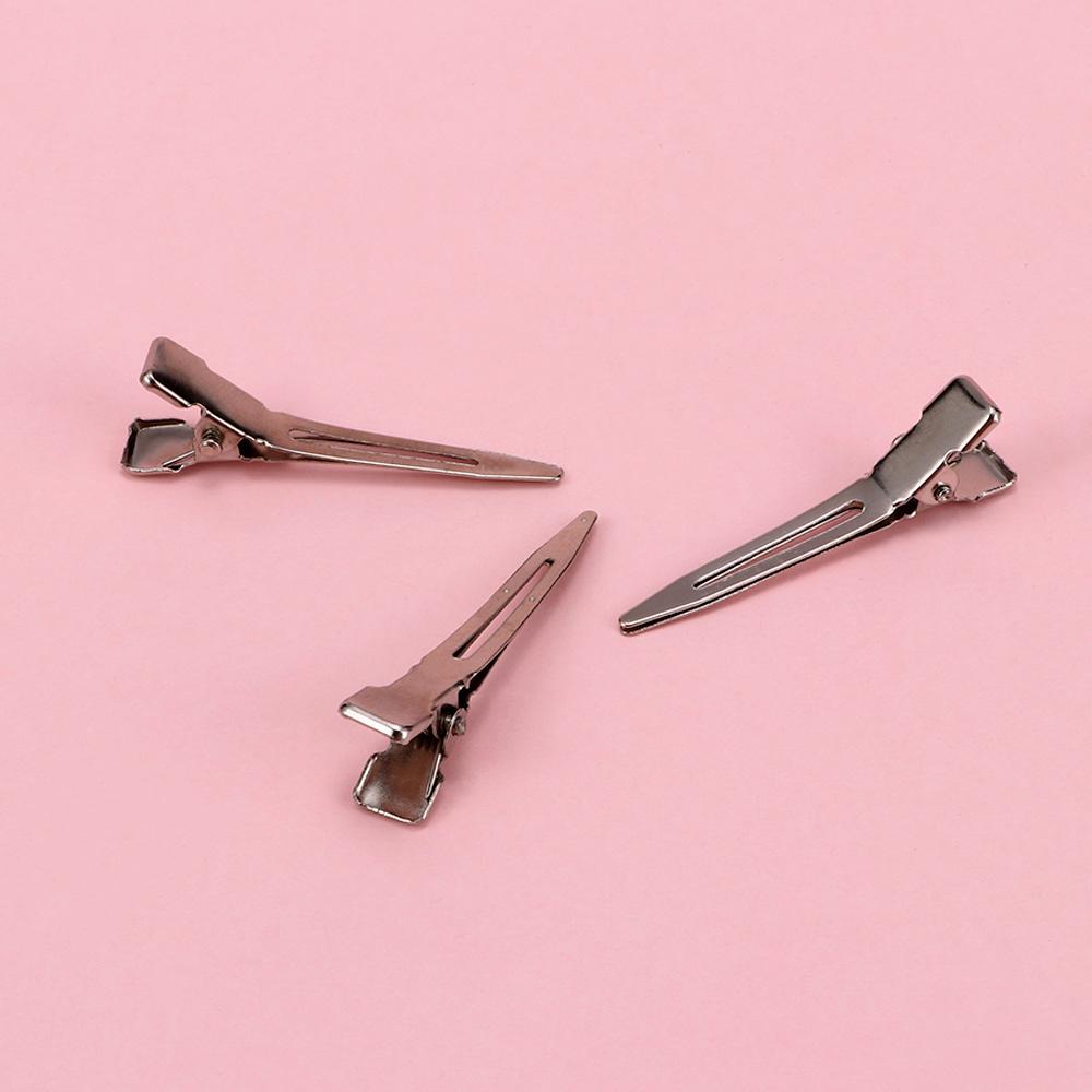 Metal Hairstyling Tools Silver Color Duck Mouth Clip Partition Clip Flat Base Alligator Hair Clip