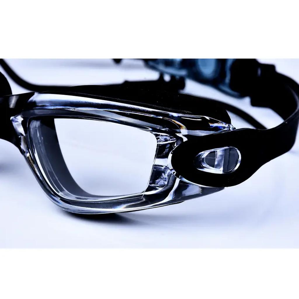 1 шт., взрослые плавательные очки HD, плавательные очки, непромокаемые силиконовые беруши, большая оправа, защита от запотевания, профессиональная водонепроницаемая защита ушей