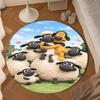 Sheep Friends Adventure Round Rug for Livingroom,Bedroom, Palyroom, Chair Rug, Area rug, Circle Carpet, Large Size Decor Fan Christmas gift