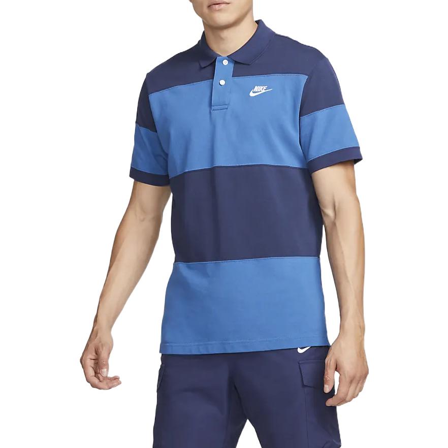 Nike Polo Shirts Men's Blue Moderate Straight Fit DM6951-410