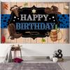 2D Western Cowboy Happy Birthday Backdrop Photography Background
