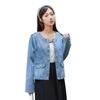 Джинсовая куртка в винтажном стиле для женщин с дизайном в стиле Гонконг пальто