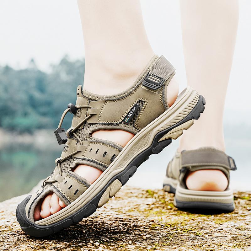 Высококачественные летние сандалии, мужские сандалии-шлепанцы, дышащая мужская обувь, мужская удобная повседневная обувь, универсальные сандалии для мужчин