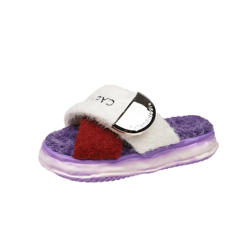 Женские тапочки зимние плюшевые туфли на платформе для дома для женщин модные нескользящие парные тапочки домашние слайдеры женские Zapatos De Mujer