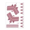Red Henna Tattoo Kit, Waterproof Henna Tattoos Stickers, Temporary Tattoo Stickers for Women Wedding Party Festival Decorations