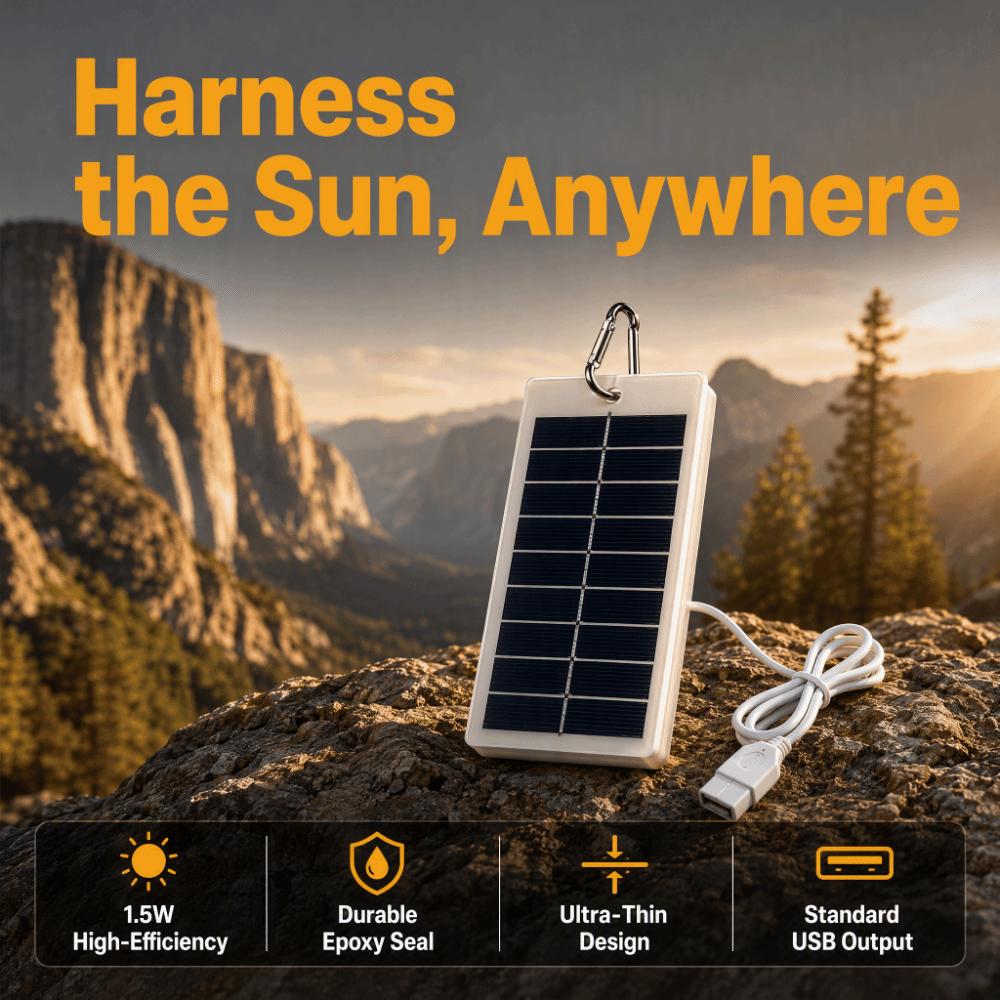 5V 1.5W Solar Panel Charger Versatile Power Source Outdoor Solar Charger Outdoor Charging
