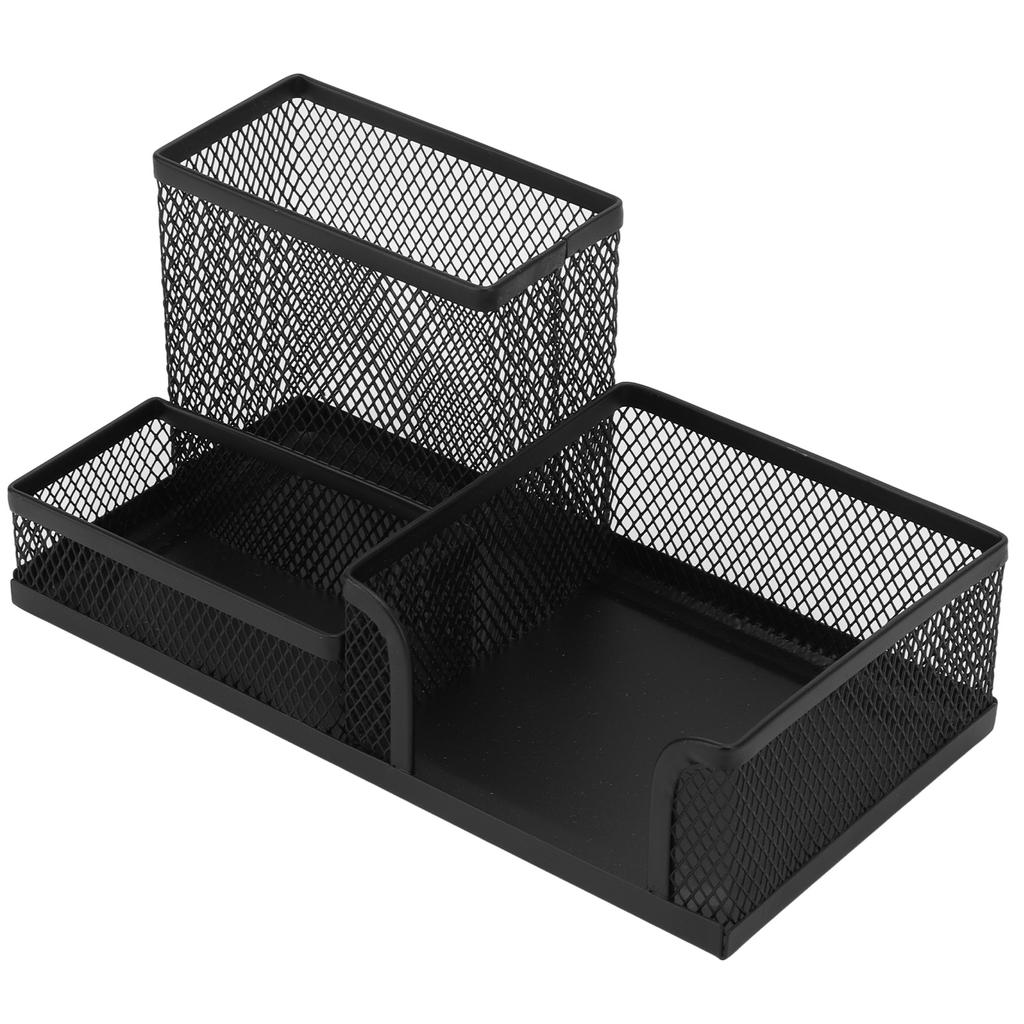 Органайзер для ручек, многофункциональный держатель для ручек, 3 отделения, прочный металлический, классический стиль, маленький