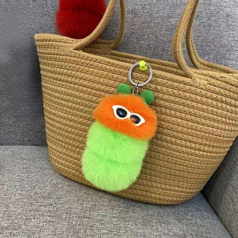 1 шт. Подвеска в подарок Брелок для машины Личность Плюшевая кукла Трендовый Флу Плюшевый Веселый Милый Модный Разноцветный