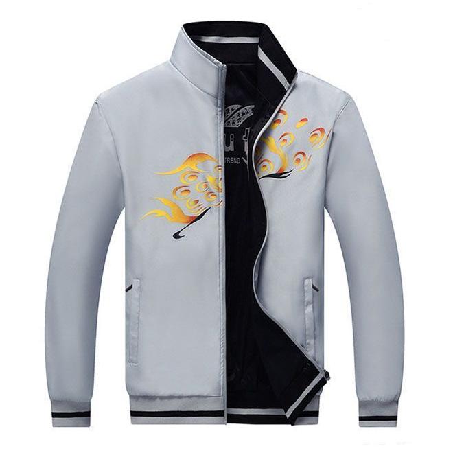 Двусторонняя мужская куртка с воротником-стойкой, весна, осень, зима, повседневная спортивная тонкая, свободная ветрозащитная и дышащая мужская куртка