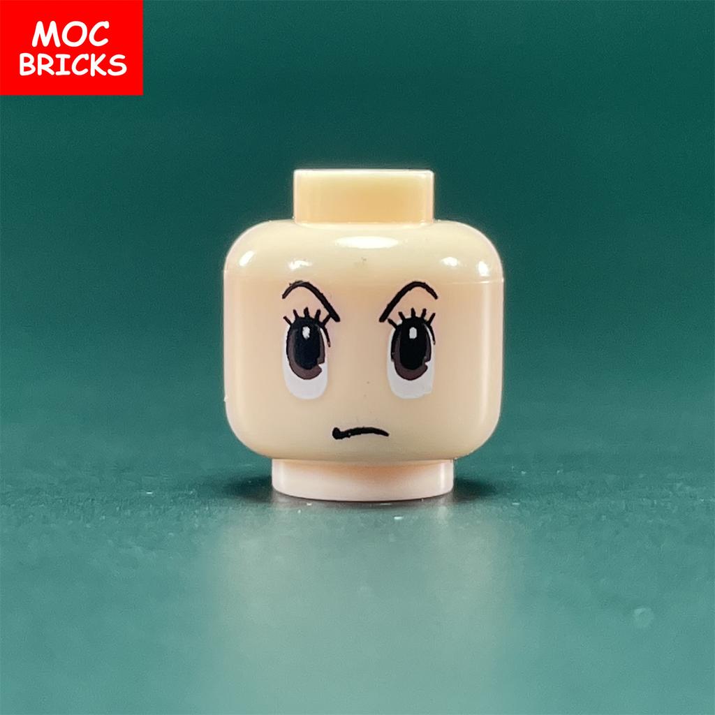 10 шт. Детали MOC Лица Мальчиков и Девочек Фигурка Голова Выражение Лица Образовательные Строительные Блоки Игрушки для детей подарок