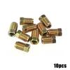 10Pcs Brake Pipe M10x1.0 Threads Car Brake Line Fittings 17 X 10mm For 3/16" Steel Brake Line Tubing For Car SUV Motorcycles