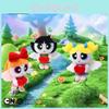 Flying Girls Powerpuff Angels Plush Keychain Soft Toy For Collectors