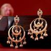Gold Plated Traditional Round Designer Earrings For Stylish Women And Girls