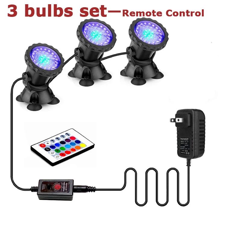 1-6 комплектов лампочек светодиодный подводный светильник IP68 RGB лампа подводный точечный светильник с дистанционным управлением для бассейна фонтаны пруд аквариум