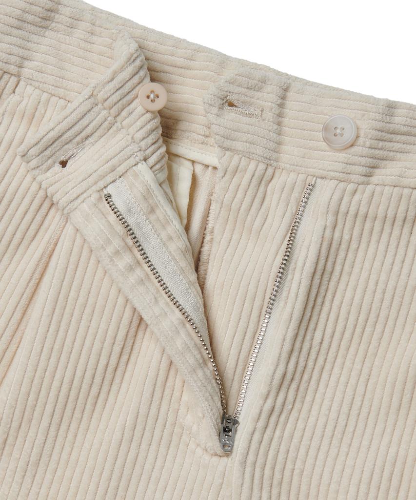 MUSINSA STANDARD WOMAN Женские вельветовые брюки с одним защипом, широкие [Кремовый]