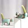 Ceramic Flower Pot Cute Cat Succulent Plant Pots Vase Simulation Animal Cartoon Pots Planters for Indoor Plants Home Decoration